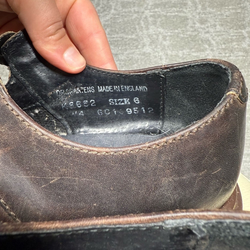 Vintage Dr. Marten Brown Platform Mary Jane Y2K Chunky UK Size 6 Made in England - Picture 7 of 8